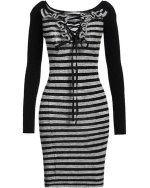 Philosophy Di Lorenzo Serafini Mini Dress Mohair Wool, Wool, Polyamide, Elastane - Black