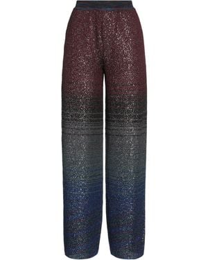 Missoni Signature Printed Wide-Leg Pants - Blue