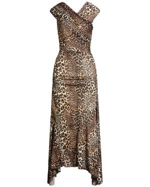 Ganni Sand Maxi Dress Polyester - Natural