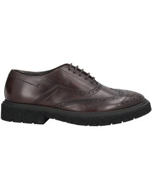 Fabi Dark Lace-Up Shoes Leather - Brown