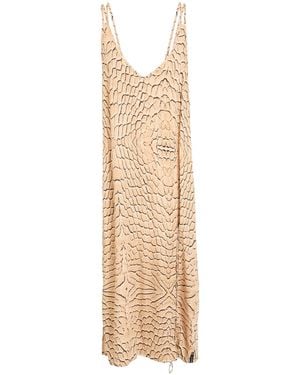 One Teaspoon Midi Dress Viscose - Natural