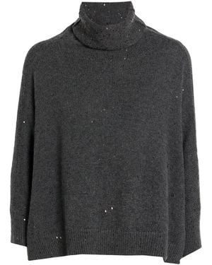 Brunello Cucinelli Turtleneck Cashmere, Silk - Gray