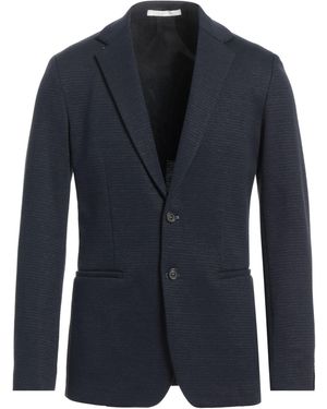 Paolo Pecora Midnight Blazer Cotton, Linen, Polyamide, Elastane - Blue