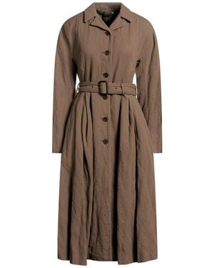 Aspesi Taupe Coat Wool, Metal Fiber - Brown