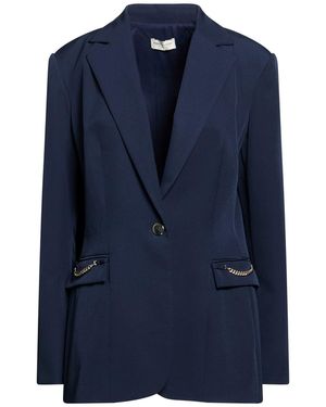 Rebel Queen Blazer Polyester, Elastane - Blue