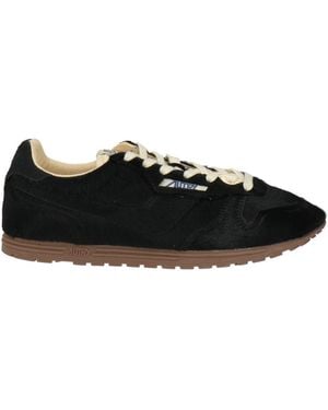 Autry Ivory Sneakers Leather, Textile Fibers - Black