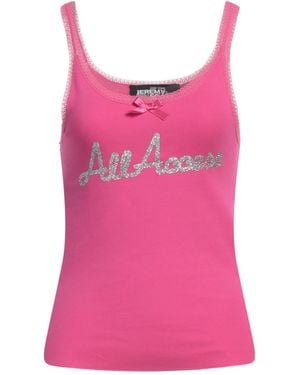 Jeremy Scott Fuchsia Top Cotton, Elastane - Pink