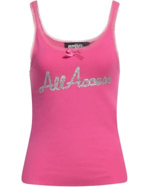 Jeremy Scott Fuchsia Top Cotton, Elastane - Pink