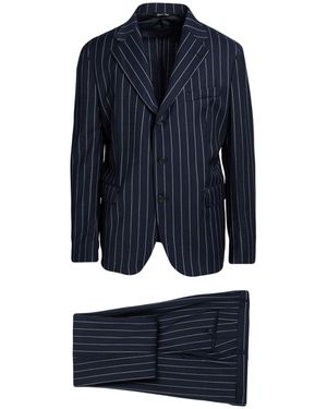 Brian Dales Suit Polyester, Wool, Elastane - Blue