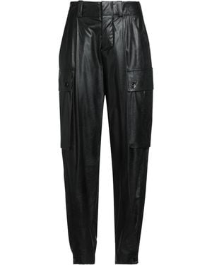 ERMANNO FIRENZE Trousers Polyurethane, Viscose - Black