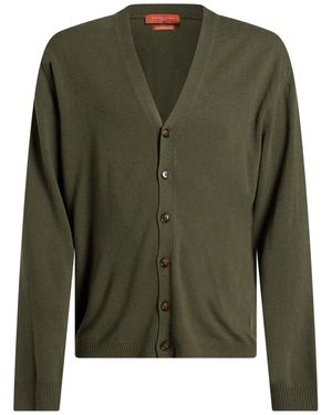 Daniele Fiesoli Military Cardigan Merino Wool, Cashmere - Green