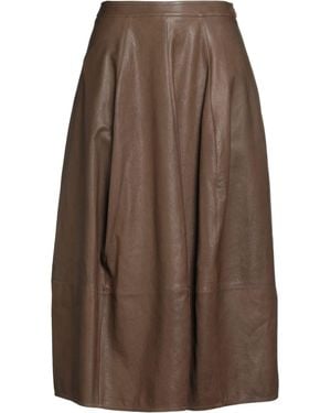 Gentry Portofino Midi Skirt - Brown