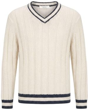 SELECTED Sweater Recycled Polyester, Alpaca Wool, Wool - White