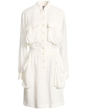 Pinko Mini Dress Viscose, Linen, Polyester - White
