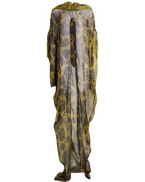 Rick Owens Lime Overcoat & Trench Coat Silk - Green