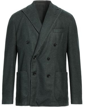 Paoloni Dark Blazer Virgin Wool, Polyester - Green