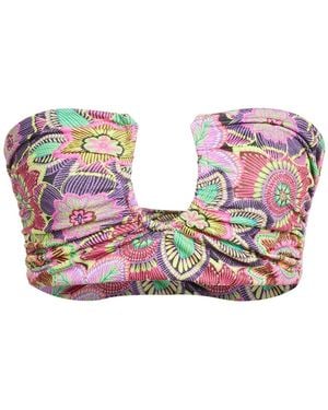 4giveness Top Polyester, Elastane, Metallic Polyester, Polyamide - Pink
