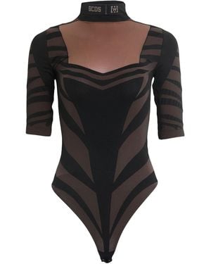Gcds Bodysuit Polyamide, Elastane - Black