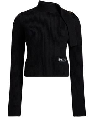 Patou Turtleneck Merino Wool, Cashmere, Polyester - Black