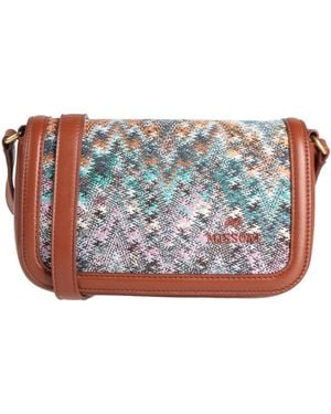 Missoni Cross-Body Bag Textile Fibers, Leather - Brown