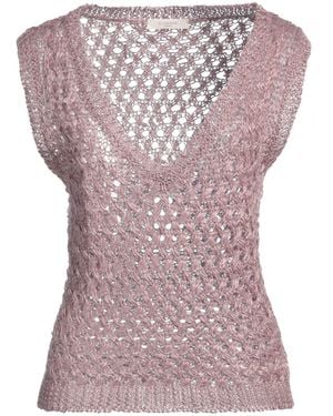 Zanone By Slowear Mauve Jumper Linen - Purple