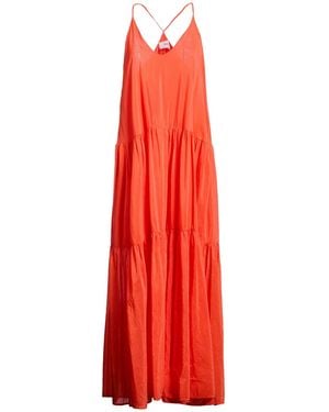 SOLOTRE Maxi Dress Cotton, Silk - Red