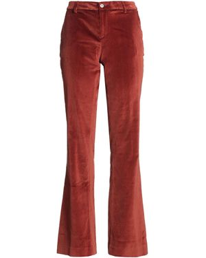 PT Torino Rust Trousers Cotton, Viscose, Elastane - Red