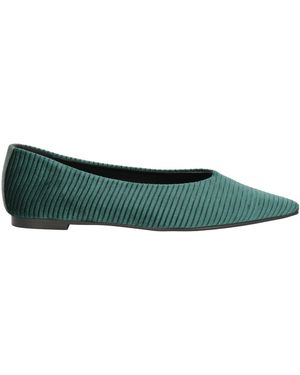 Giulia Neri Ballet Flats Textile Fibers - Green