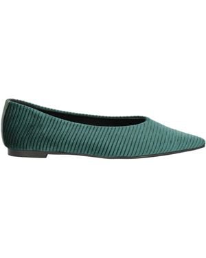 Giulia Neri Ballet Flats Textile Fibres - Green