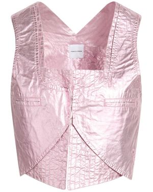 Pinko Denim Top Cotton, Polyester, Polyurethane - Pink