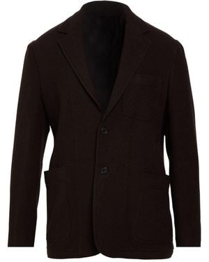 Caruso Dark Blazer Wool, Polyamide - Black