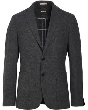 BOSS Blazer Wool, Polyester, Viscose, Polyamide, Elastane - Black