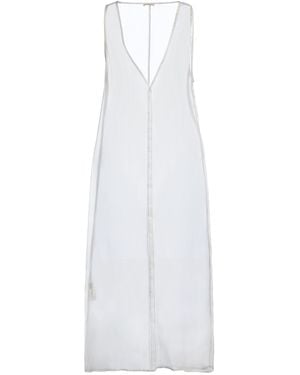 Barena Maxi Dress Silk - White