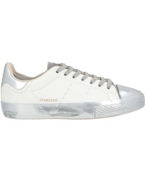 HIDNANDER Trainers Leather, Textile Fibres - White