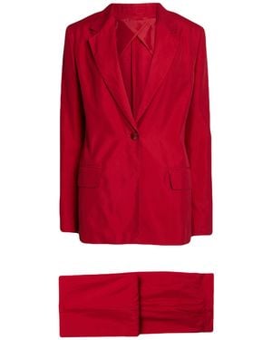 Max Mara Suit Cotton, Silk - Red
