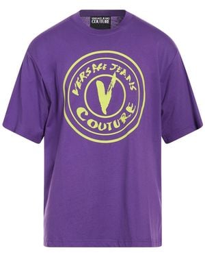 Versace Jeans Couture Plum T-Shirt Cotton - Purple