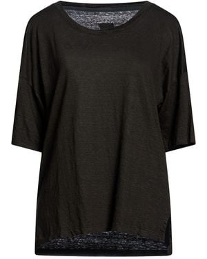 120% Lino T-Shirt Linen - Black