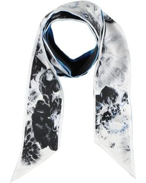 McQueen Scarf Silk - White