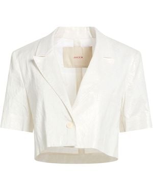 Jucca Ivory Blazer Cotton, Linen, Elastane - White