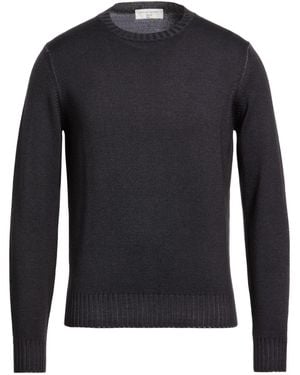 FILIPPO DE LAURENTIIS Charcoal Jumper Merino Wool - Blue