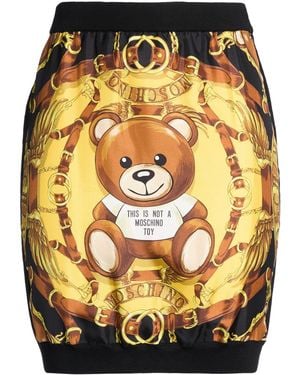 Moschino Mini Skirt Silk, Cotton, Polyamide, Elastane - Metallic