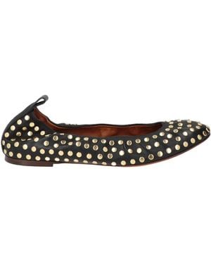 Lanvin Ballet Flats Lambskin, Brass - White