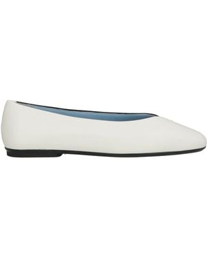 Voile Blanche Ballet Flats - White