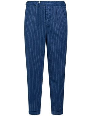 Myths Pants Linen, Cotton, Polyester, Elastane - Blue