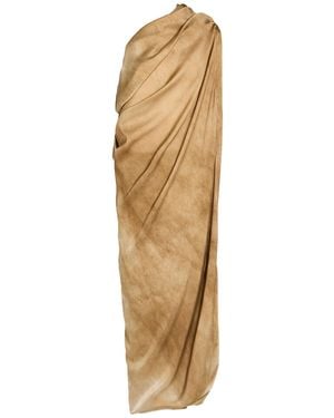 Uma Wang Sand Midi Dress Silk, Elastane - Natural