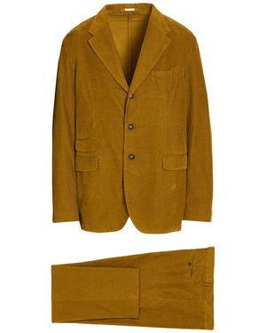 Massimo Alba Khaki Suit Cotton - Yellow
