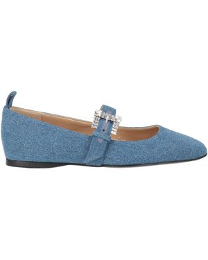 Sergio Rossi Light Ballet Flats Textile Fibers - Blue