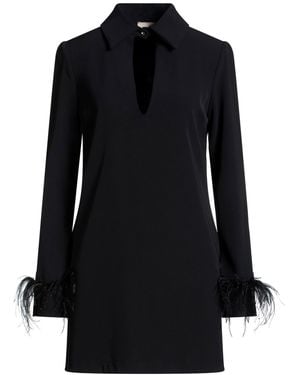 Angela Davis Mini Dress Polyester, Elastane - Black