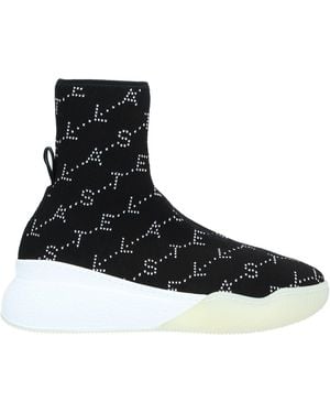 Stella McCartney Loop Logo Embellished Sock Trainers - Black