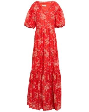 ANNA PALMER LOS ANGELES Maxi Dress Cotton - Red